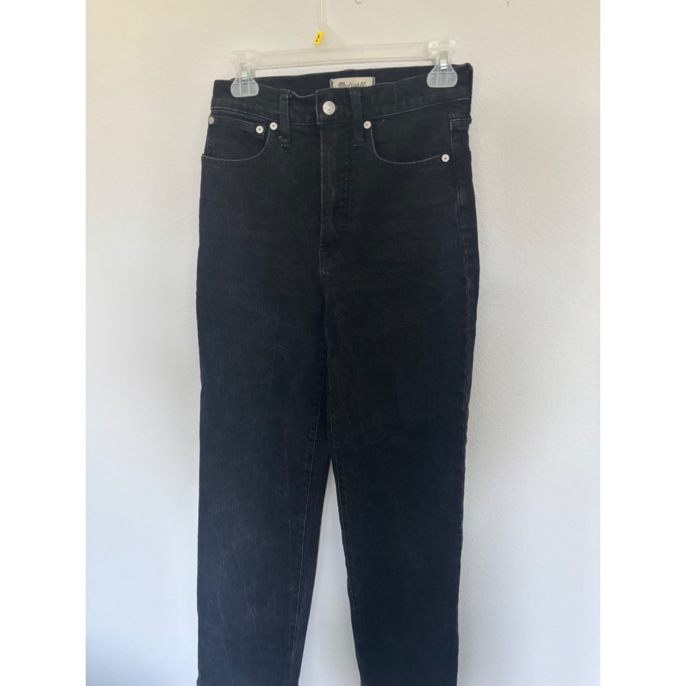 Madewell The Perfect Vintage Wide-Leg Jeans Black High Rise Size 25T